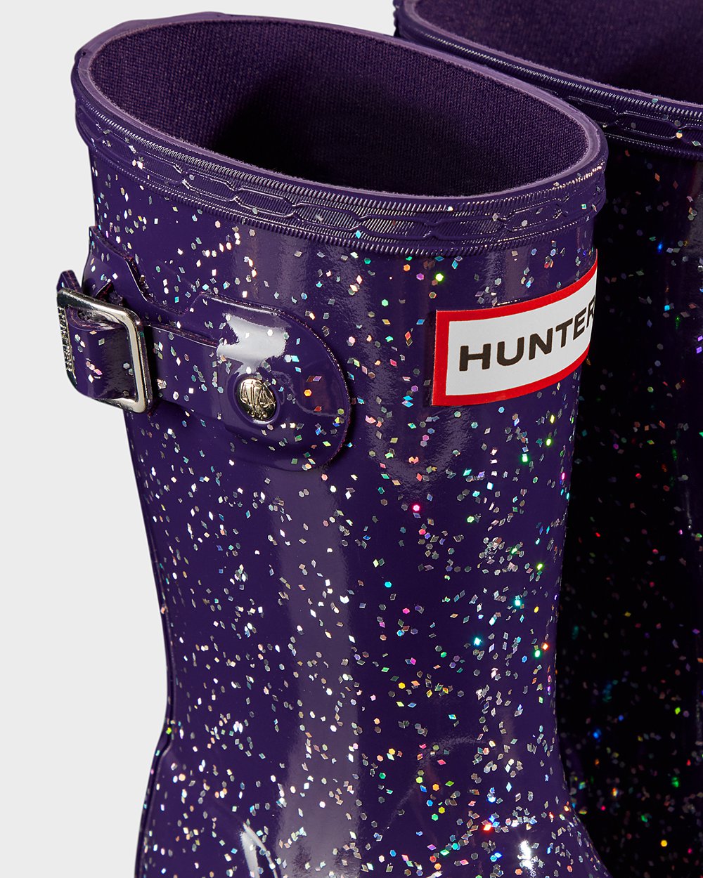 Gummistövlar Barn - Hunter Original Små Giant Glitter - Blå Lila - 371029-FGS